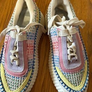Dolce Vita Multicolor Pastel Knit Sneakers - Pink, Blue, Yellow, Green